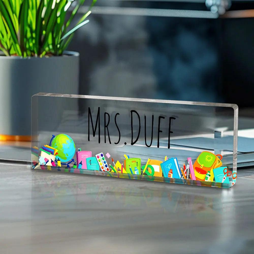 Personalized Teacher Desk Name Plate Teacher Gifts