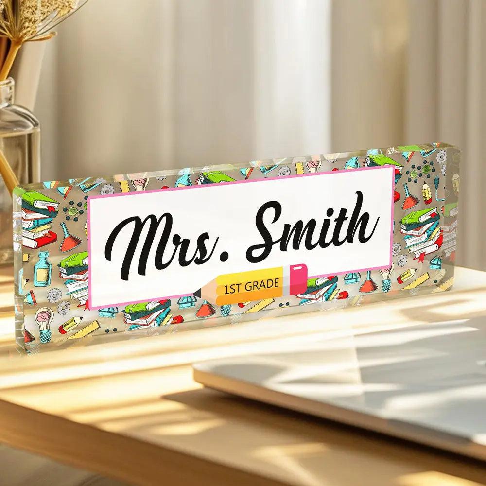 Personalized Teacher Desk Name Plate Teacher Gifts