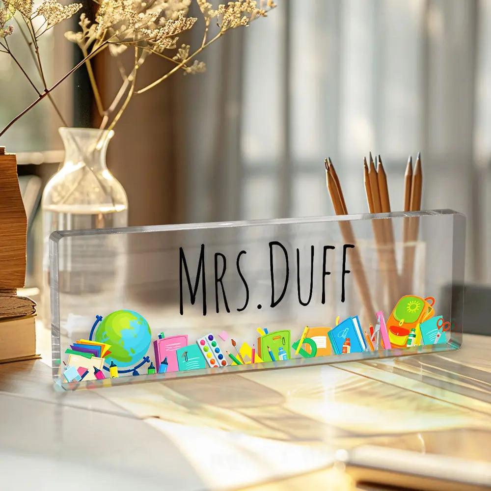 Personalized Teacher Desk Name Plate Teacher Gifts