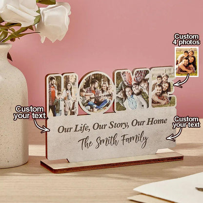 Personalized Home Wooden Plaque Custom Photo Home Sign Home Decoration Gift