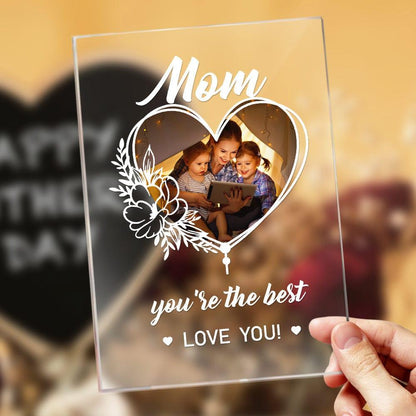 Personalized Photo Night Light Desk Lamp Acrylic Gifts for Mom