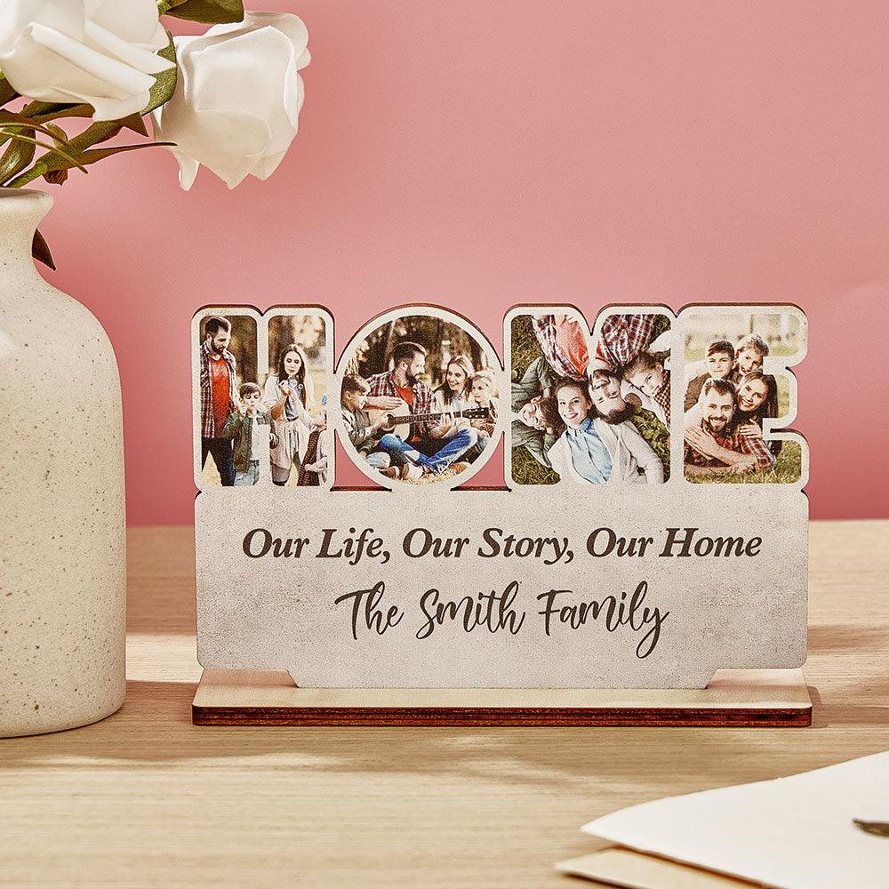 Personalized Home Wooden Plaque Custom Photo Home Sign Home Decoration Gift