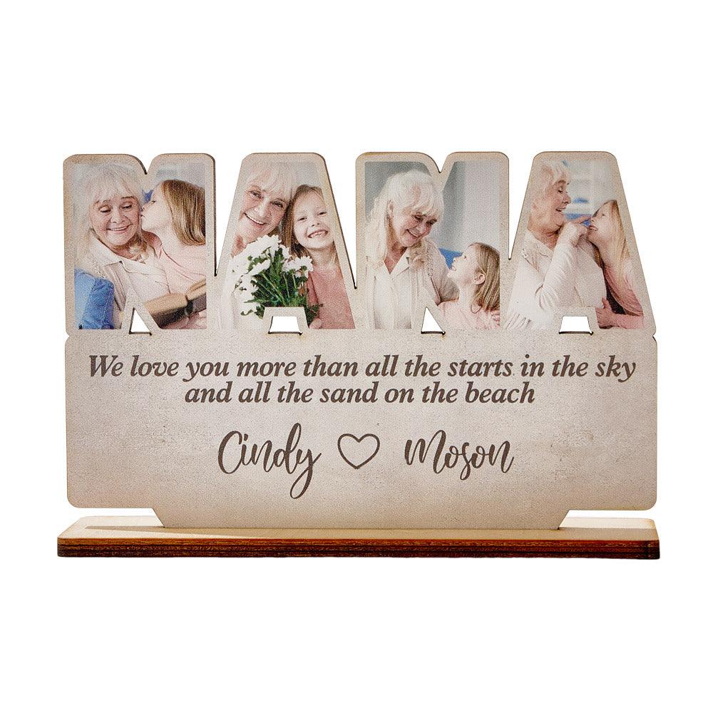 Personalized Nana Wooden Plaque Custom Photo Plaque Home Ornament Gift for Grandma