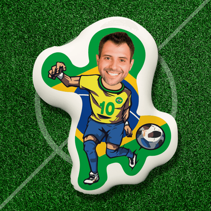 World Cup Minime Pillow Gift Custom Face Brazil