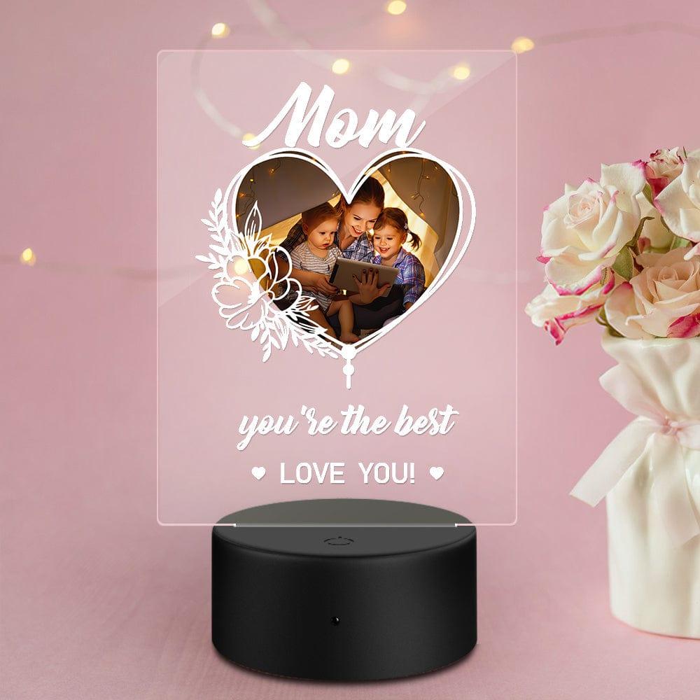 Personalized Photo Night Light Desk Lamp Acrylic Gifts for Mom