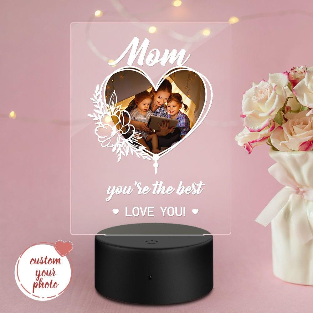 Personalized Photo Night Light Desk Lamp Acrylic Gifts for Mom