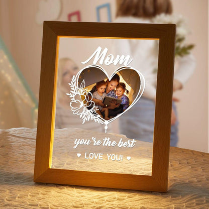 Personalized Photo Night Light Desk Lamp Acrylic Gifts for Mom