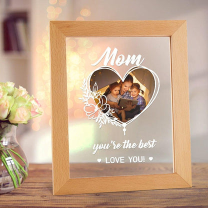 Personalized Photo Night Light Desk Lamp Acrylic Gifts for Mom