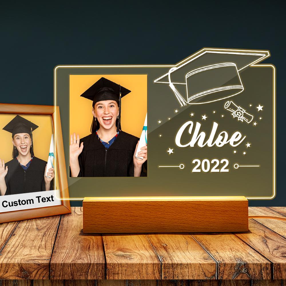 Happy Graduation  - Personalized Photo Graduation Cap Night Light