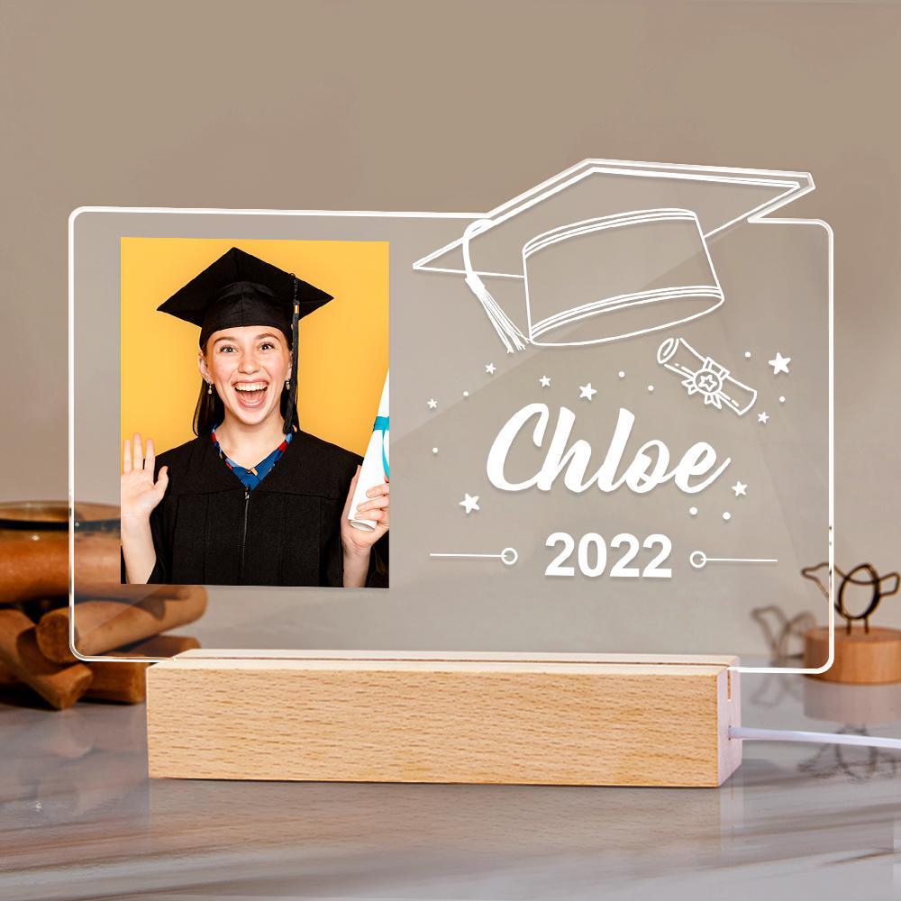 Happy Graduation  - Personalized Photo Graduation Cap Night Light