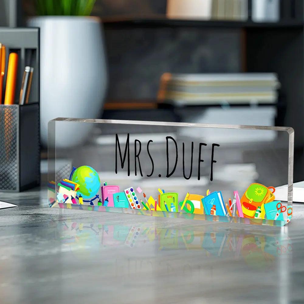 Personalized Teacher Desk Name Plate Teacher Gifts