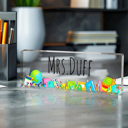 Personalized Teacher Desk Name Plate Teacher Gifts